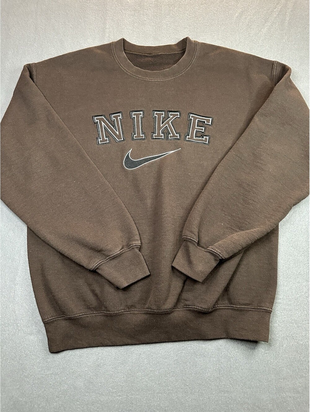 Nike Embroidered Spellout Crew Neck Sweatshirt 90s Vintage, Size M (no Size Tag